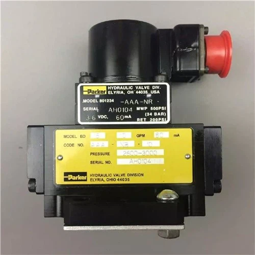Vanne pilote de réduction de pression proportionnelle Parker BD BD15 BD15AAANB10 BD15-AAA-NB-10 801234-AAA-NR BD15 10Servovalve GPM 69MA